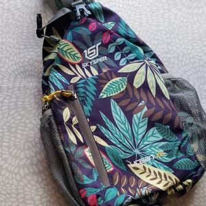 Skysper Urban X6 Leaf Print Sling Bag - Multicolor